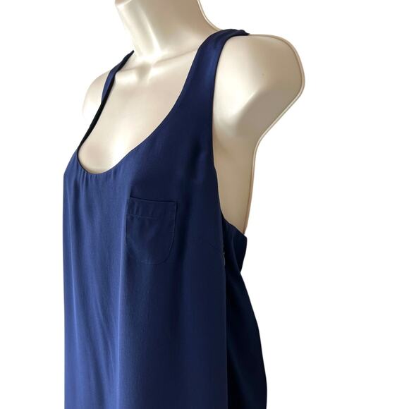 J.Crew Twist Back Criss Cross Silk Shift Dress in Night Shadow Blue Size Small - Picture 6 of 10